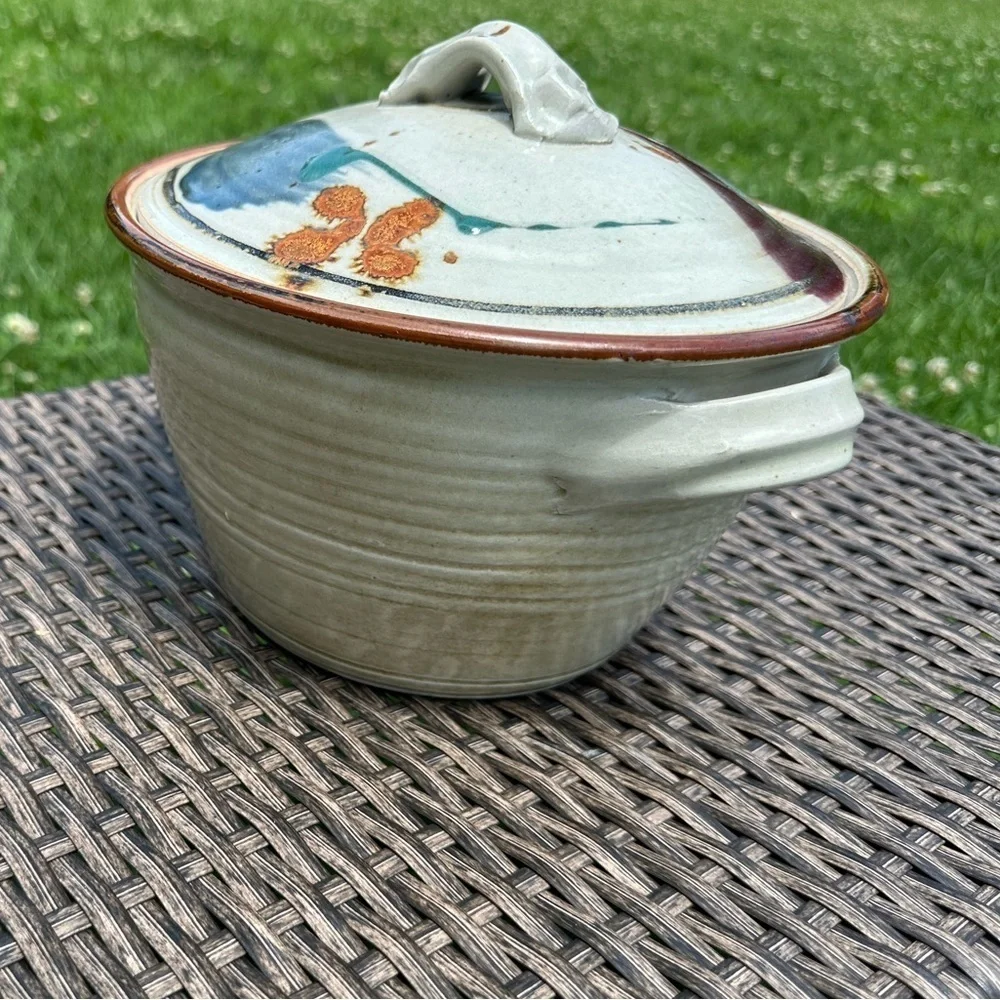 Vintage Native American Pottery Casserole Dish